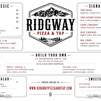 Ridgway Pizza and Tap - Pizza Near Me - Ridgway, Colorado Ridgway Pizza and Tap - Pizza Near Me - Ridgway, Colorado