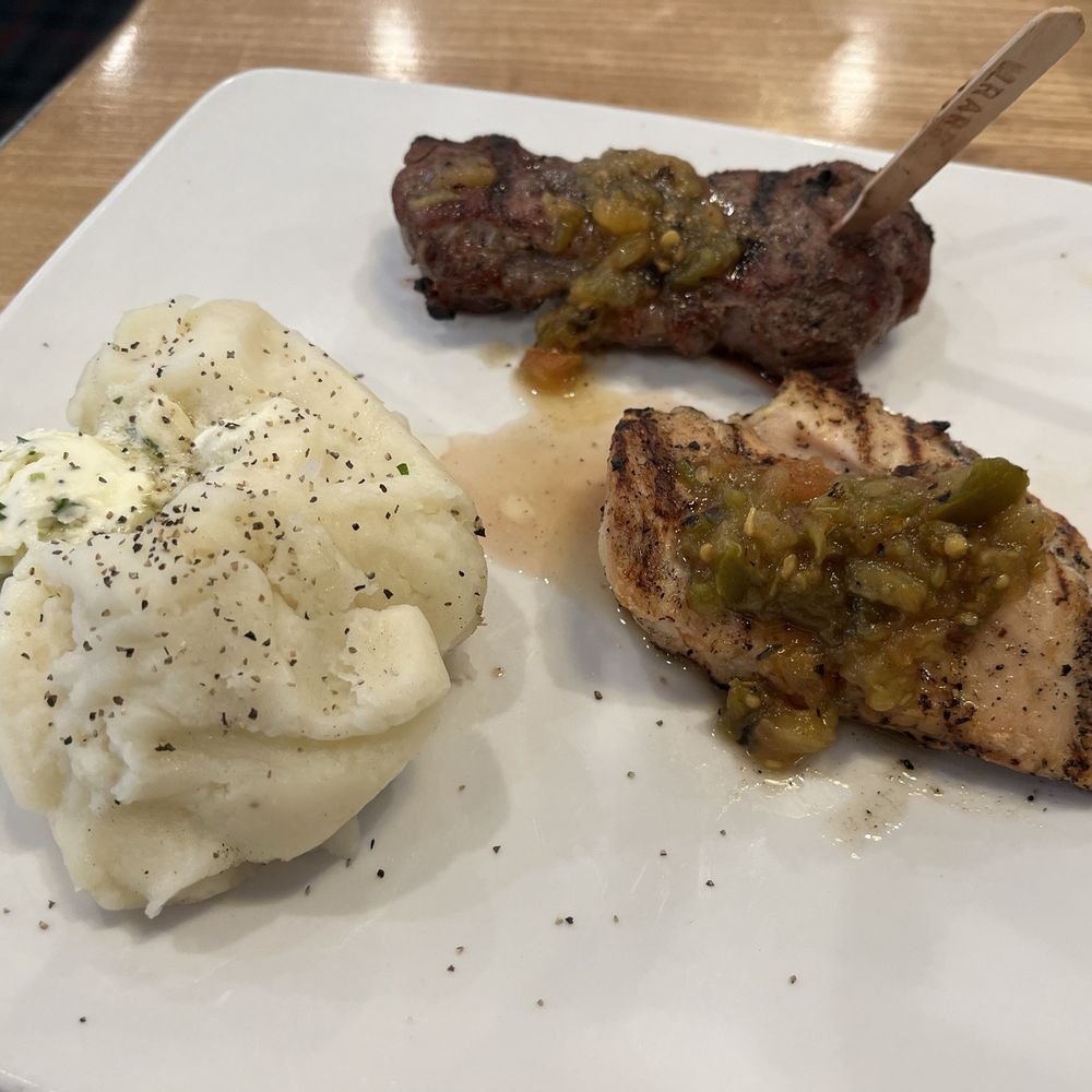 Sizzler - Steak n Italian herb chicken with mashed potatoes. - Seafood Near Me - Corona, California