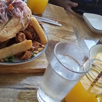 Bodegon No 69 - Jalea Mixta (left); Pala a la huancaina (right) - Latin American Near Me - Pasadena, California