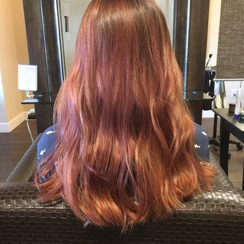 Coarse Black Hair To Rose Gold Balayage Colored By Shu Yelp