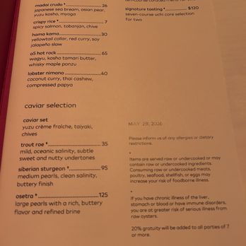 Uchi DC - Daily specials - Sushi Bars Near Me - Washington, DC, District of Columbia