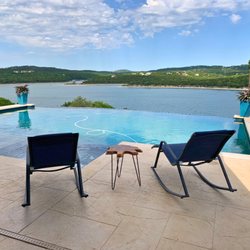 Sanchez Coatings - Elegant stamped overlay finish that transforms this pool deck with texture and style.