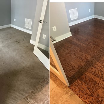 Melvin’s Floor Specialists - removed carpet, installed engineered hardwood - Flooring Near Me