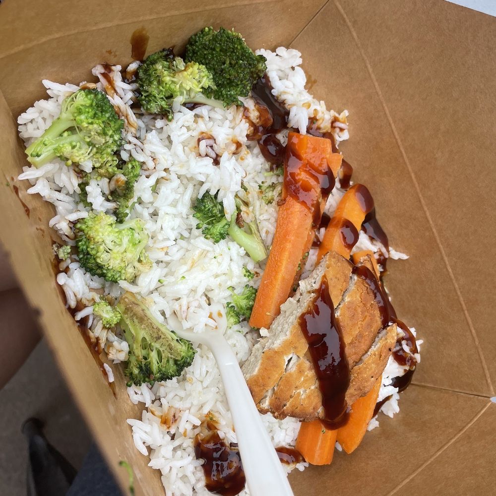 Gentle Grill - Teriyaki bowl (half eaten, my apologies!) - Vegan Near Me - Temecula, California
