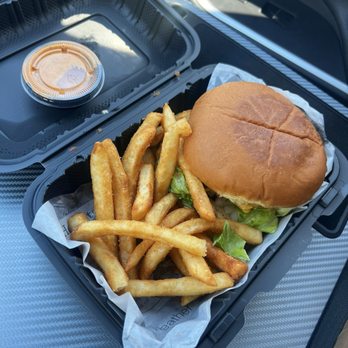 Chick-N-Burger - THE WAGYU BURGER with fries - Fast Food Near Me - Folsom, California Chick-N-Burger - THE WAGYU BURGER with fries - Fast Food Near Me - Folsom, California