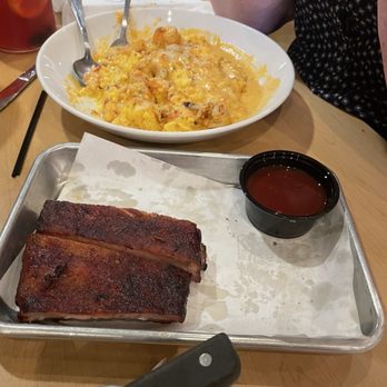 BJ's Nevada Barbecue - Shrimp and Grits with a side of dry rubbed ribs - Barbeque Near Me - Sparks, Nevada