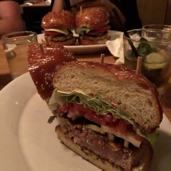 R+D Kitchen - Ahi tuna burger - New American Near Me - Santa Monica, California R+D Kitchen - Ahi tuna burger - New American Near Me - Santa Monica, California