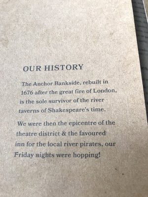 Menu photo 4 The Anchor London, XGL