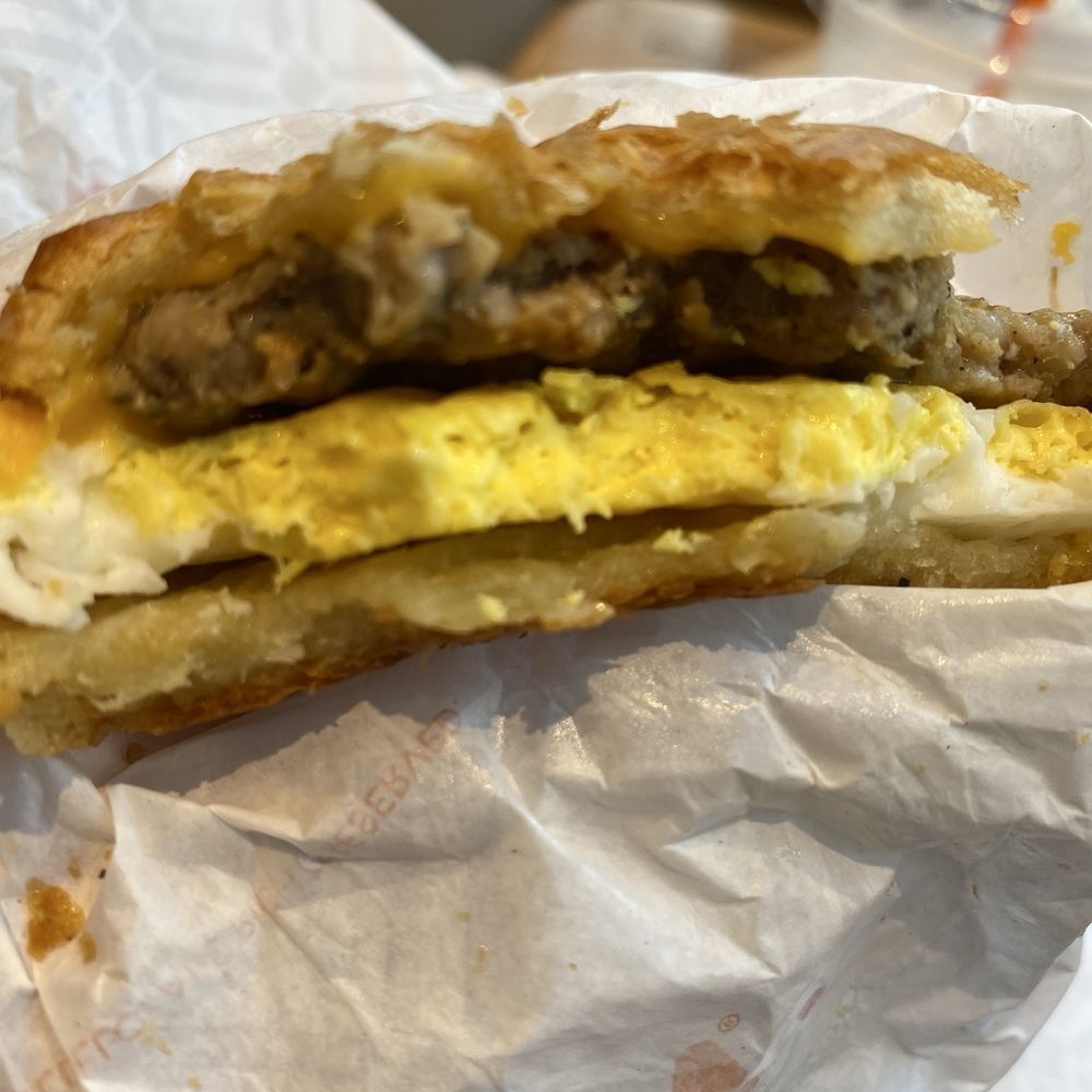 Dunkin' - Egg and sausage croissant sandwich - Donuts Near Me - Los Angeles, California Dunkin' - Egg and sausage croissant sandwich - Donuts Near Me - Los Angeles, California