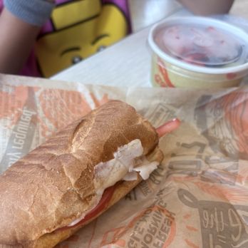 Schlotzsky's - Kids turkey sub. Like 3" long! Boo. - Sandwiches Near Me - Montgomery, Alabama