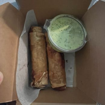 Insomnibar - Egg rolls with vegan cilantro sauce. - Coffee & Tea Near Me - San Jose, California Insomnibar - Egg rolls with vegan cilantro sauce. - Coffee & Tea Near Me - San Jose, California