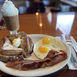 Blue Goose Tavern - This weeks Breakfast special! 2-2-2
2 pieces of brioche french toast, 2 eggs, and 2 pieces of bacon. Try it with an Irish coffee!