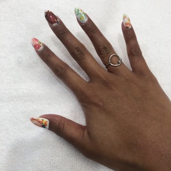 Corner Joy Nails & Spa - Spring nails: white base with flower foil stickers - Nail Salons Near Me - Long Beach, California Corner Joy Nails & Spa - Spring nails: white base with flower foil stickers - Nail Salons Near Me - Long Beach, California