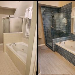 Before and after the remodel.