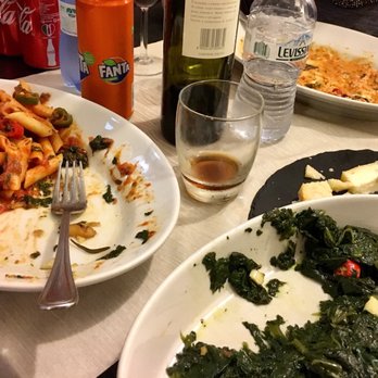 Da Oscar - What was left of the Penne arabiatta and spinach. - Barbeque Near Me - Milan, Michigan Da Oscar - What was left of the Penne arabiatta and spinach. - Barbeque Near Me - Milan, Michigan