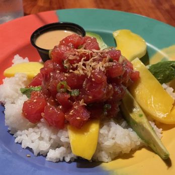 Nomads Canteen - Jaco Poke bowl Poke with white rice, avocado, and mango - Comfort Food Near Me - San Clemente, California Nomads Canteen - Jaco Poke bowl Poke with white rice, avocado, and mango - Comfort Food Near Me - San Clemente, California