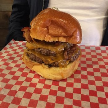 Notre-Bœuf-de-Grâce - 6oz burger double cheese double bacon double party. Basically a heart attack - Burgers Near Me - Montreal, Quebec