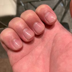 Glamour Nails - Trash! New gel on top of old gel. No good at all!
