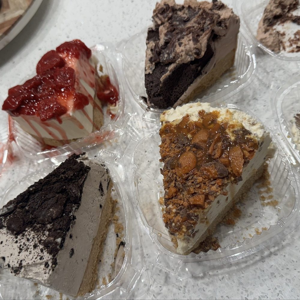 Strawberry NY, chocolate tres leches, Oreo, and butterfinger Strawberry NY, chocolate tres leches, Oreo, and butterfinger