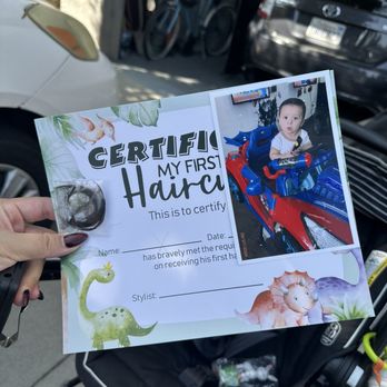 Fancy Kids Cuts - First haircut certificate - Kids Hair Salons Near Me - Duarte, California Fancy Kids Cuts - First haircut certificate - Kids Hair Salons Near Me - Duarte, California