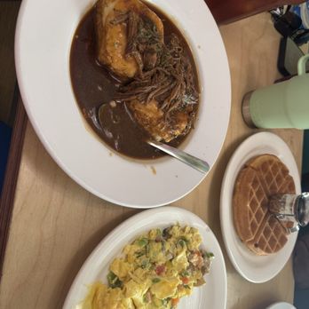 Liz's Where Y'at Diner - Debris biscuits and veggie scramble - Breakfast & Brunch Near Me - Mandeville, Louisiana Liz's Where Y'at Diner - Debris biscuits and veggie scramble - Breakfast & Brunch Near Me - Mandeville, Louisiana
