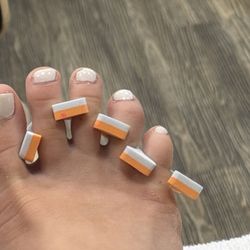 Coco Nails - I asked for white and also asked to make my toe nails even
