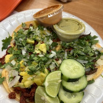 Tacos Huicho - 2 tacos al pastor con piña, 1 taco de asada - Mexican Near Me - Phoenix, Arizona
