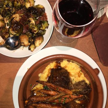 Tiffins Restaurant - Tarmarind-braised Short Rib, Brussels Sprouts, & Red Wine from Africa - New American Near Me - Lake Buena Vista, Florida Tiffins Restaurant - Tarmarind-braised Short Rib, Brussels Sprouts, & Red Wine from Africa - New American Near Me - Lake Buena Vista, Florida