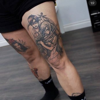 Tattoos by Vic3Two7 - Parasite anime & blood c combined - Tattoo Near Me - Junction City , Kansas Tattoos by Vic3Two7 - Parasite anime & blood c combined - Tattoo Near Me - Junction City , Kansas