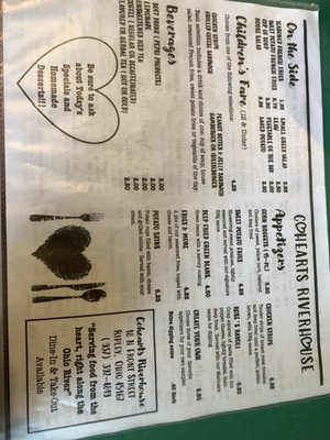 Menu photo 2 Cohearts Riverhouse Ripley, OH Menu photo 2 Cohearts Riverhouse Ripley, OH