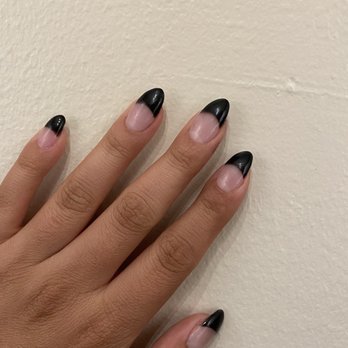 Nail Today - Black french acrylic gel nail - Nail Salons Near Me - Oakland, California Nail Today - Black french acrylic gel nail - Nail Salons Near Me - Oakland, California