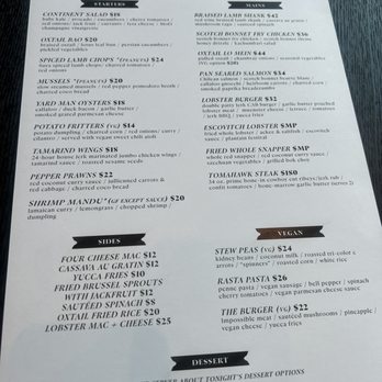 Continent Brooklyn - Food menu - Caribbean Near Me - Brooklyn, New York