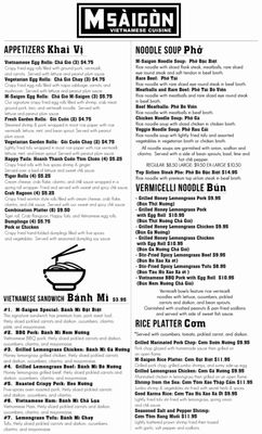 Menu photo 6 M-Saigon South Burlington, VT Menu photo 6 M-Saigon South Burlington, VT