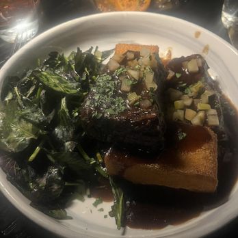 Strickland’s Steakhouse - Cider glaze short rib with polenta - Steakhouses Near Me - Woodbridge, New Jersey Strickland’s Steakhouse - Cider glaze short rib with polenta - Steakhouses Near Me - Woodbridge, New Jersey