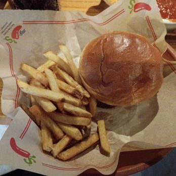 Chili's - The Big QP Burger with Fries - American Near Me - Columbus, Ohio