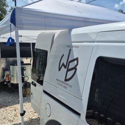 Mobile RV Services By Wrazen Branded - Switching out the axle on the Airstream Caravel.