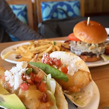 Duke's Malibu - Fish Tacos and Mango BBQ Cheeseburger* - New American Near Me - Malibu, California Duke's Malibu - Fish Tacos and Mango BBQ Cheeseburger* - New American Near Me - Malibu, California