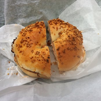 Kupel's Bakery - Garlic (?) bagel with Salmon cream cheese - $2.50 - Bakeries Near Me - Brookline, Massachusetts Kupel's Bakery - Garlic (?) bagel with Salmon cream cheese - $2.50 - Bakeries Near Me - Brookline, Massachusetts