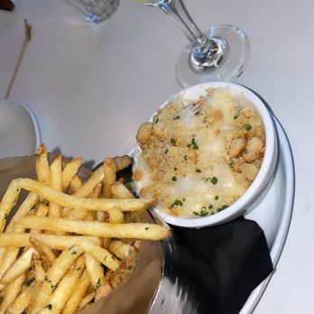 Liberty Common - Mac and cheese with biscuit crumbs and fries. Absolutely delicious, topped it off with a pineapple and orange juice mimosa. - Southern Near Me - Nashville, Tennessee Liberty Common - Mac and cheese with biscuit crumbs and fries. Absolutely delicious, topped it off with a pineapple and orange juice mimosa. - Southern Near Me - Nashville, Tennessee