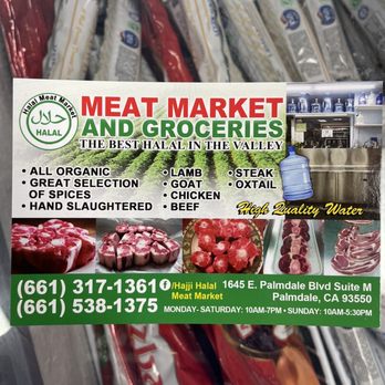 Hajji Halal Meat Market - Business card - Grocery Near Me - Palmdale, California Hajji Halal Meat Market - Business card - Grocery Near Me - Palmdale, California