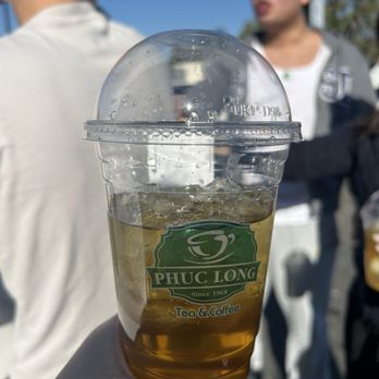 Phuc Long - lychee tea... with no lychee and self added ice - Coffee & Tea Near Me - Garden Grove, California Phuc Long - lychee tea... with no lychee and self added ice - Coffee & Tea Near Me - Garden Grove, California