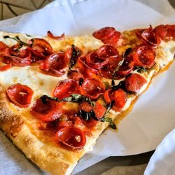 Pizzaiola - 6-14-26. Hot honey pepperoni slice.  The added hot peppers gave it a nice kick with good flavor.....a little greasy though.