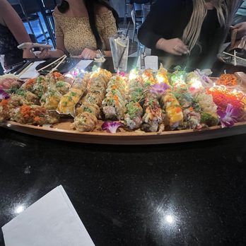 Shogun Sushi - Boat C. Jalapeno Popper, Flaming Shrooms, 9 Piece Sashimi - Sushi Bars Near Me - Carmichael, California Shogun Sushi - Boat C. Jalapeno Popper, Flaming Shrooms, 9 Piece Sashimi - Sushi Bars Near Me - Carmichael, California