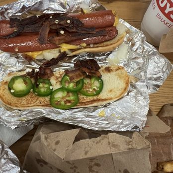 Five Guys - Bacon Cheese Dog - Burgers Near Me - San Antonio, Texas