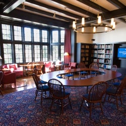 Easton Hall Conference Center - The Library with large screen plasma display for video conferences and presentations.