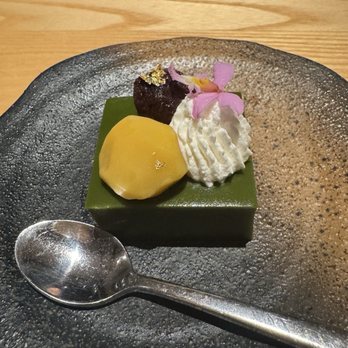 Ise-Shima Restaurant - CHEF'S CHOICE DESSERT - matcha gelatin - Japanese Near Me - Torrance, California