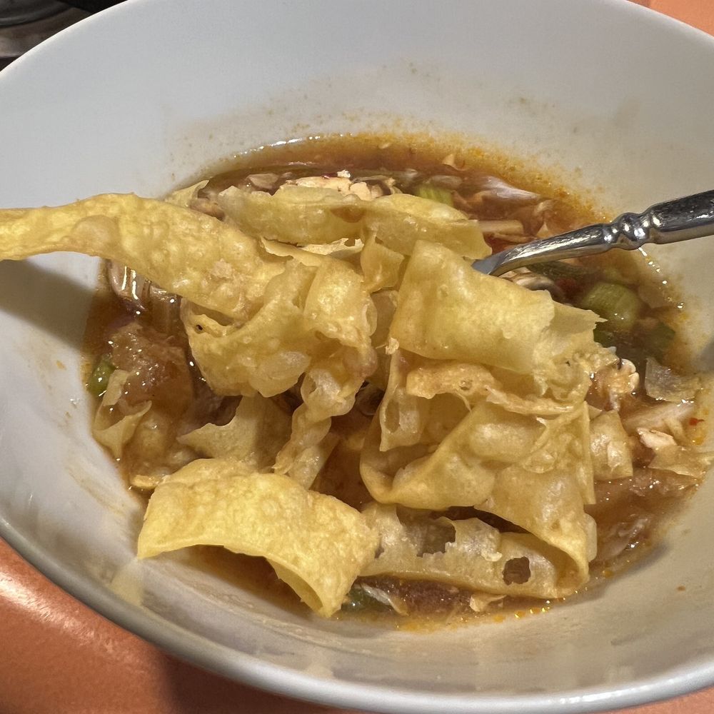 House of Chan - Fried wontons skins for my kinda sweet tasting hot and sour soup - Chinese Near Me - North Augusta, South Carolina House of Chan - Fried wontons skins for my kinda sweet tasting hot and sour soup - Chinese Near Me - North Augusta, South Carolina