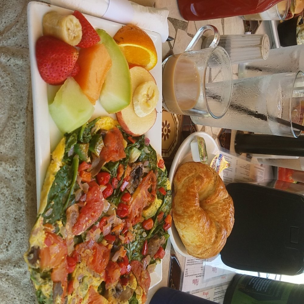 Cafe Brie - Sorry for the sideways view. Royal omelette, comes with a side of fruit and a croissant. Delicious! - Sandwiches Near Me - Pompano Beach, Florida Cafe Brie - Sorry for the sideways view. Royal omelette, comes with a side of fruit and a croissant. Delicious! - Sandwiches Near Me - Pompano Beach, Florida