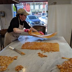 Kilwins Ice Cream - Chocolate - Fudge - Amazing to watch her flip the cashew brittle!