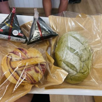 Ohayo Bread House - shrimp tempura onigiri, teriyaki salmon onigiri, ube bun, matcha red bean bun - Bakeries Near Me - Brooklyn, New York
